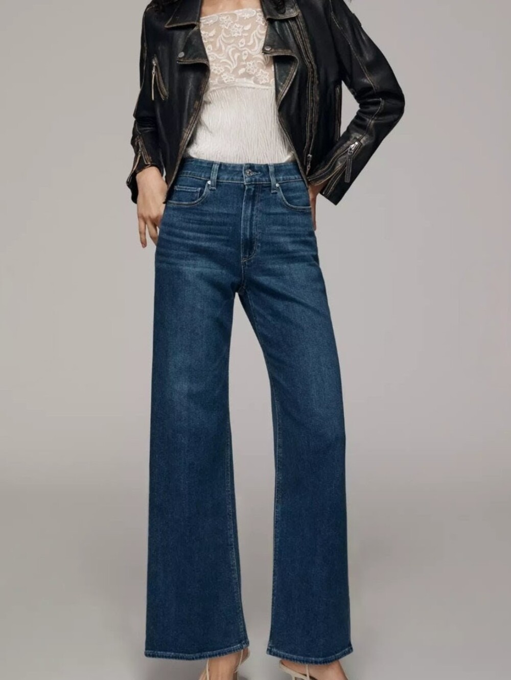 PAIGE High-Rise Anessa Wide Leg Jeans